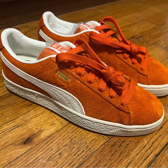 Puma Shoes - Puma Charles F Stead Vibrant Orange Suede Shoes NEW
